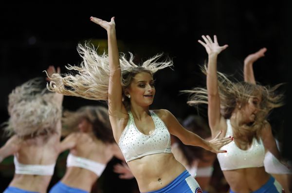 Detroit Pistons cheerleaders perform during the second half of an NBA basketball game - Sputnik International