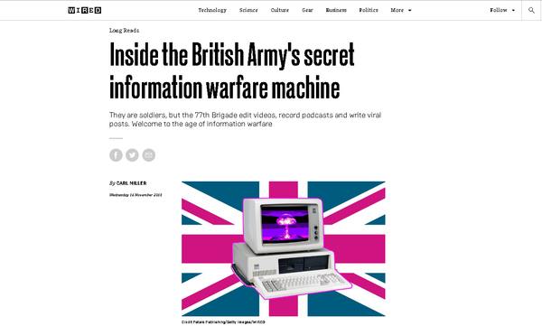 The Wired story Siraziev was following up on, which led him to be listed a 'Security Risk' by the British military. - Sputnik International