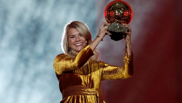 Soccer Football - 63rd Ballon d'Or - The Grand Palais, Paris, France - December 3, 2018 Olympique Lyonnais' Ada Hegerberg with the Women's Ballon d'Or award - Sputnik International