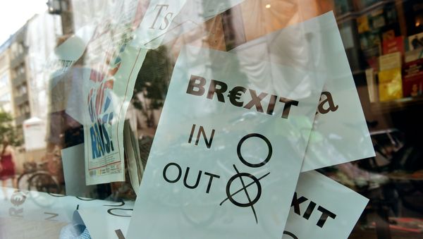 A poster featuring a Brexit vote ballot - Sputnik International