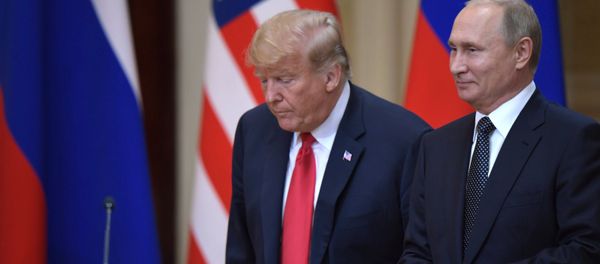 Vladimir Putin and Donald Trump in Helsinki. File photo - Sputnik International