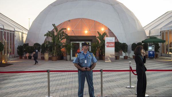 A picture taken on December 9, 2018, shows the site of the UN Migration Conference in the Moroccan city of Marrakesh - Sputnik International