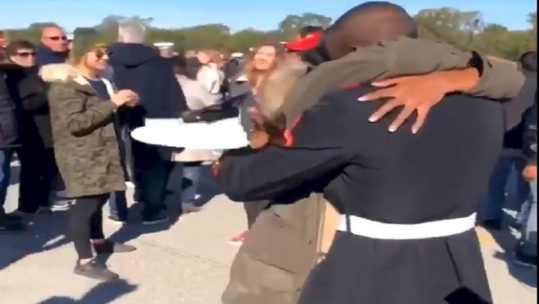 Jevonna Williams and Jamil Brown at graduation from marine boot camp - Sputnik International