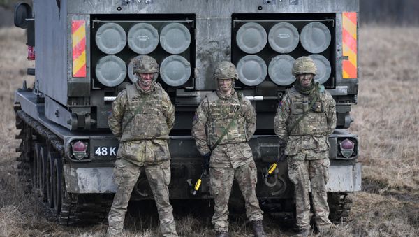 British artillery soldiers are pictured after a shooting session during the 'Dynamic Front 18' exercise in Grafenwoehr, near Eschenbach, southern Germany, on March 7, 2018. British artillery soldiers are pictured after a shooting session during the 'Dynamic Front 18' exercise in Grafenwoehr, near Eschenbach, southern Germany, on March 7, 2018. - Sputnik International