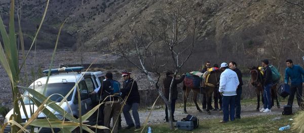 In this photo provided by Moroccan news channel 2M and taken on Tuesday, Dec. 18, 2018, a security team is seen at the area where the bodies of two Scandinavian women tourists were found dead, near Imlil in the High Atlas mountains, Morocco In this photo provided by Moroccan news channel 2M and taken on Tuesday, Dec. 18, 2018, a security team is seen at the area where the bodies of two Scandinavian women tourists were found dead, near Imlil in the High Atlas mountains, Morocco - Sputnik International