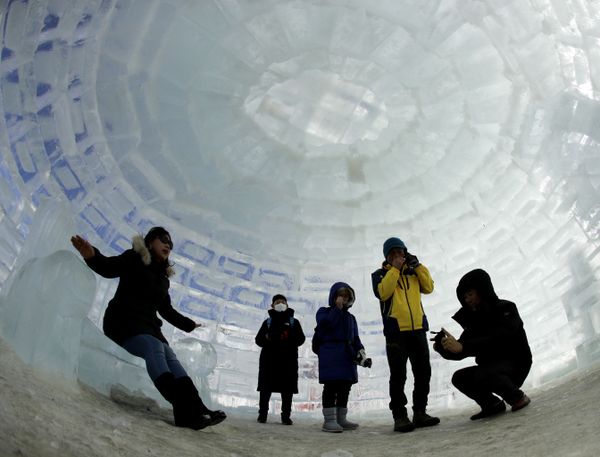 Giant igloo in Pyeongchang, South Korea - Sputnik International