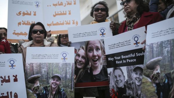 24-year-old Danish Louisa Vesterager Jespersen, during a candlelight vigil outside the Danish embassy in Rabat for the two Scandinavian university students who were killed in a remote area of the Atlas Mountains, Morocco, Dec. 22, 2018 24-year-old Danish Louisa Vesterager Jespersen, during a candlelight vigil outside the Danish embassy in Rabat for the two Scandinavian university students who were killed in a remote area of the Atlas Mountains, Morocco, Dec. 22, 2018 - Sputnik International