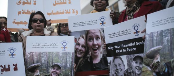 24-year-old Danish Louisa Vesterager Jespersen, during a candlelight vigil outside the Danish embassy in Rabat for the two Scandinavian university students who were killed in a remote area of the Atlas Mountains, Morocco, Dec. 22, 2018 24-year-old Danish Louisa Vesterager Jespersen, during a candlelight vigil outside the Danish embassy in Rabat for the two Scandinavian university students who were killed in a remote area of the Atlas Mountains, Morocco, Dec. 22, 2018 - Sputnik International