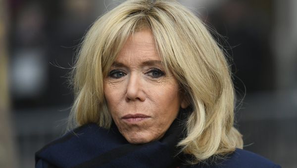 French first lady Brigitte Macron is seen prior to a visit at the Centre Georges Pompidou modern art museum, on November 27, 2018 in Paris, as part of Iohannis' state visit to France - Sputnik International