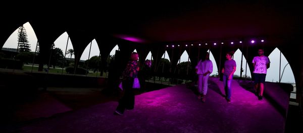 visitors tour The Lebanese Pavilion, designed in the early 1960s by the late Brazilian architect Oscar Niemeyer, at the Rashid Karami International Fair, in the northern city of Tripoli, Lebanon. The fairground has just been included on the list of sites eligible for listing on the World Heritage of Humanity by UNESCO visitors tour The Lebanese Pavilion, designed in the early 1960s by the late Brazilian architect Oscar Niemeyer, at the Rashid Karami International Fair, in the northern city of Tripoli, Lebanon. The fairground has just been included on the list of sites eligible for listing on the World Heritage of Humanity by UNESCO - Sputnik International