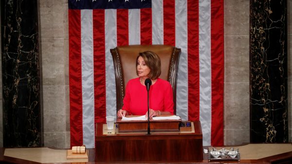 House Speaker-designate Nancy Pelosi (D-CA) delivers a speech after being elected speaker as the U.S. House of Representatives House Speaker-designate Nancy Pelosi (D-CA) delivers a speech after being elected speaker as the U.S. House of Representatives - Sputnik International