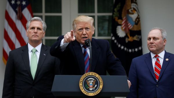 President Trump speaks to reporters after meeting with members of Congress at the White House in Washington - Sputnik International