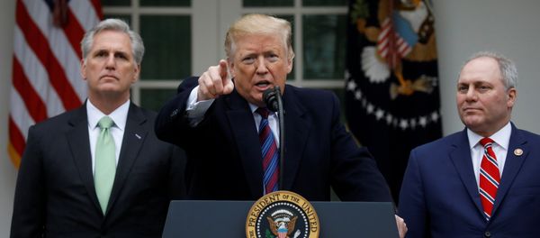President Trump speaks to reporters after meeting with members of Congress at the White House in Washington President Trump speaks to reporters after meeting with members of Congress at the White House in Washington - Sputnik International