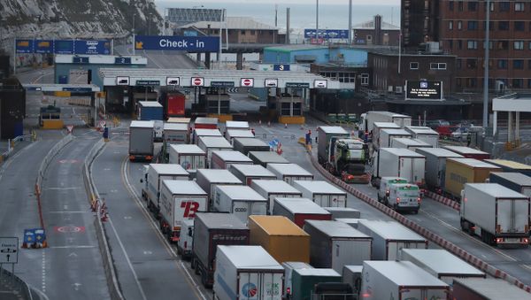 UK No-Deal Lorries Queue - Sputnik International