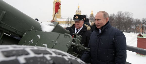 Russian President Vladimir Putin in the Peter and Paul Fortress Russian President Vladimir Putin in the Peter and Paul Fortress - Sputnik International