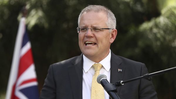 Australian Prime Minister Scott Morrison speaks during the unveiling of a Gandhi statue in the Sydney suburb of Parramatta, Thursday, Nov. 22, 2018 - Sputnik International