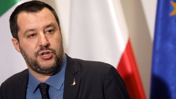 Italian Deputy Prime Minister Matteo Salvini attends a joint news conference with Polish Interior Minister Joachim Brudzinski (not pictured) in Warsaw, Poland January 9, 2019 - Sputnik International