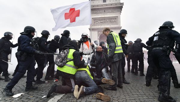 Yellow Vests protest in Paris. 12 January - Sputnik International