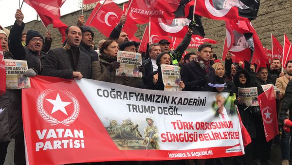 The protest action against Trump in Istanbul - Sputnik International