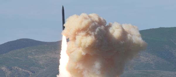 This photo provided by the Defense Department's Missile Defense Agency, taken Jan. 28, 2016, shows a long-range ground-based interceptor is launched from Vandenberg Air Force Base, Calif. - Sputnik International