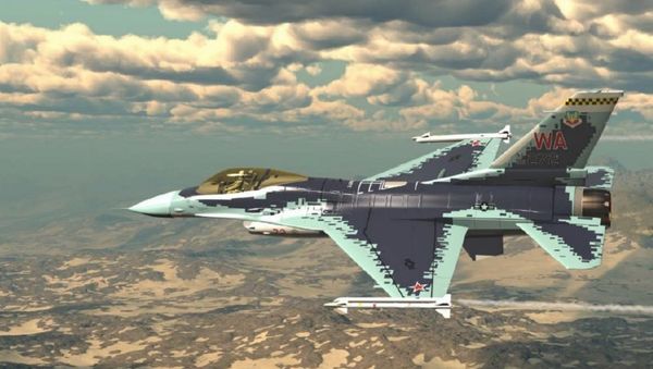 F-16 decked out to look like a Russian Su-57 (rendering). - Sputnik International