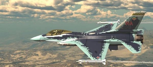 F-16 decked out to look like a Russian Su-57 (rendering). F-16 decked out to look like a Russian Su-57 (rendering). - Sputnik International