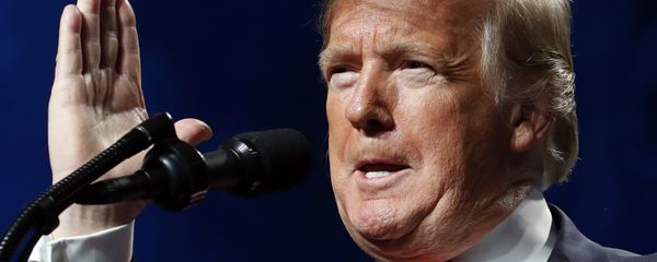 President Donald Trump making a point during a speech at the American Farm Bureau Federation's 100th Annual Convention in New Orleans on 14 January 2019 - Sputnik International