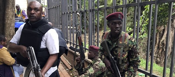 Security forces are seen at the scene of a blast in Nairobi, Tuesday, Jan. 15, 2019 Security forces are seen at the scene of a blast in Nairobi, Tuesday, Jan. 15, 2019 - Sputnik International