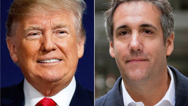 This combination photo shows President Donald Trump and attorney Michael Cohen. - Sputnik International