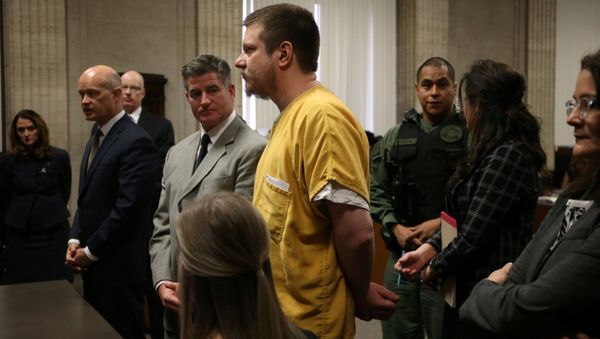 Former Chicago police Officer Jason Van Dyke stands during his sentencing hearing at the Leighton Criminal Court Building in Chicago - Sputnik International