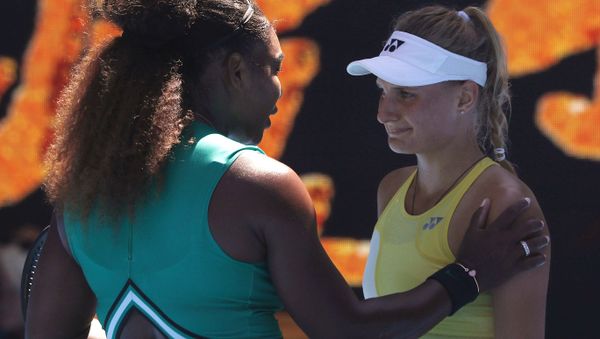 Tennis - Australian Open - Third Round - Melbourne Park, Melbourne, Australia, January 19, 2019. Serena Williams of the U.S. interacts with Ukraine's Dayana Yastremska after winning the match - Sputnik International