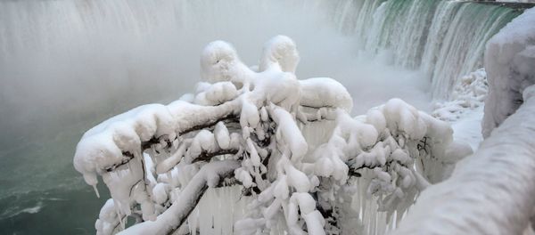 Ice and snow cover branches near the brink of the Horseshoe Falls, due to subzero temperatures in Niagara Falls, Ontario, Canada January 22, 2019 Ice and snow cover branches near the brink of the Horseshoe Falls, due to subzero temperatures in Niagara Falls, Ontario, Canada January 22, 2019 - Sputnik International