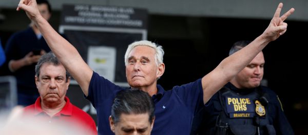 Roger Stone reacts as he walks to microphones after his appearance at Federal Court in Fort Lauderdale, Florida, U.S., January 25, 2019 Roger Stone reacts as he walks to microphones after his appearance at Federal Court in Fort Lauderdale, Florida, U.S., January 25, 2019 - Sputnik International