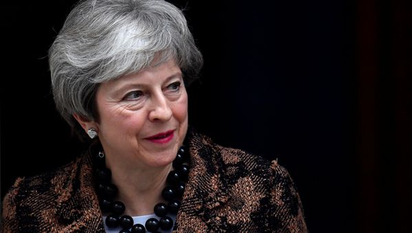 Britain's Prime Minister Theresa May waits for her New Zealand's counterpart Jacinda Ardern at Downing Street in London, Britain, January 21, 2019 - Sputnik International