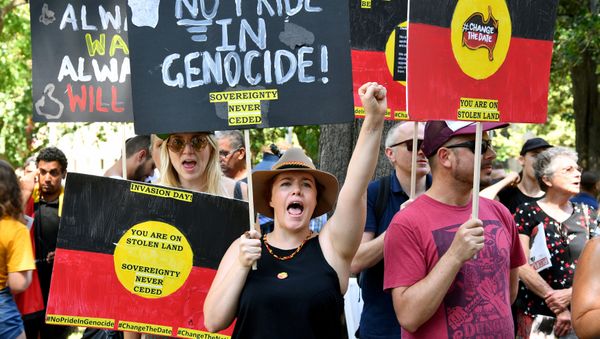 Protestors take part in an Invasion Day Rally in Sydney, Australia January 26, 2019 - Sputnik International