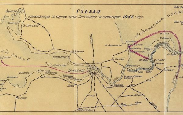 Map of operations in Lake Ladoga and the Baltic Sea from the Defence Ministry's declassified documents. - Sputnik International