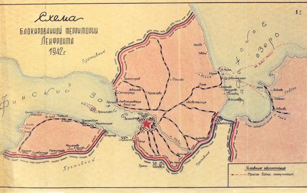 Map of the Leningrad Front, 1942 from the recently declassified Defence Ministry documents. - Sputnik International