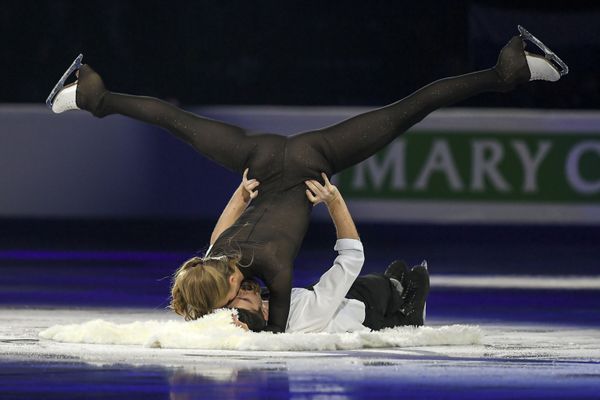 Alexandra Stepanova and Ivan Bukin During European Championship for Figure Skaters in Minsk Alexandra Stepanova and Ivan Bukin During European Championship for Figure Skaters in Minsk - Sputnik International