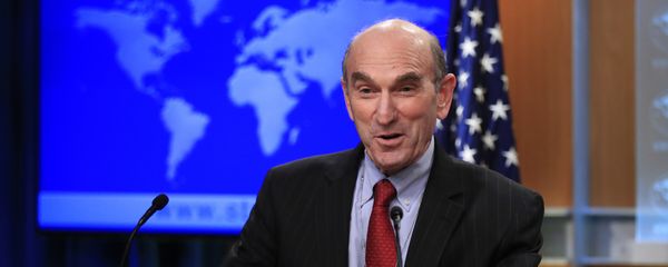Elliott Abrams talks to reporters after Secretary of State Mike Pompeo named the hawkish former Republican official to handle U.S. policy toward Venezuela during a news conference at the State Department in Washington, Friday, Jan. 25, 2019 Elliott Abrams talks to reporters after Secretary of State Mike Pompeo named the hawkish former Republican official to handle U.S. policy toward Venezuela during a news conference at the State Department in Washington, Friday, Jan. 25, 2019 - Sputnik International