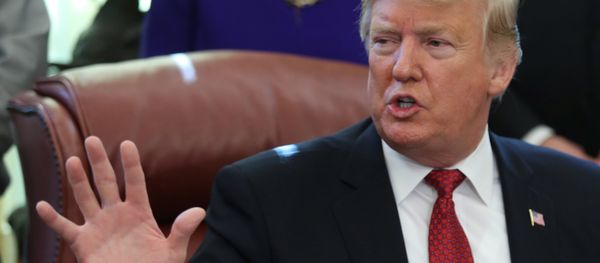 U.S. President Donald Trump speaks to reporters at a meeting with manufacturers and manufacturing workers in the Oval Office of the White House in Washington, U.S., January 31, 2019 - Sputnik International
