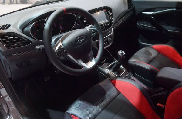 Interior of the Lada Vesta Sport Concept. Photo from the Moscow International Car Show 2018. Interior of the Lada Vesta Sport Concept. Photo from the Moscow International Car Show 2018. - Sputnik International