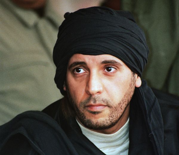 In this undated file photo made available Sept. 25, 2011, Hannibal Gadhafi, son of ousted Libyan leader Moammar Gadhafi, watches an elite military unit exercise in Zlitan, Libya. - Sputnik International