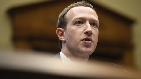 Facebook CEO and founder Mark Zuckerberg testifies during a US House Committee on Energy and Commerce hearing about Facebook on Capitol Hill in Washington, DC, April 11, 2018 - Sputnik International