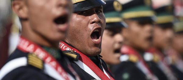 Picture taken during the ceremony of recognition of the Bolivarian National Armed Forces (FANB) to President Nicolas Maduro after his inauguration for a second term, at the Fuerte Tiuna Military Complex, in Caracas on January 10, 2019. Picture taken during the ceremony of recognition of the Bolivarian National Armed Forces (FANB) to President Nicolas Maduro after his inauguration for a second term, at the Fuerte Tiuna Military Complex, in Caracas on January 10, 2019. - Sputnik International