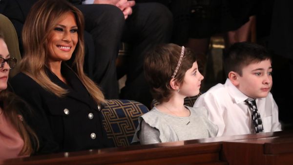 First lady Melania Trump sits with guests ahead of U.S. President Trump's second State of the Union address to a joint session of the U.S. Congress in Washington - Sputnik International
