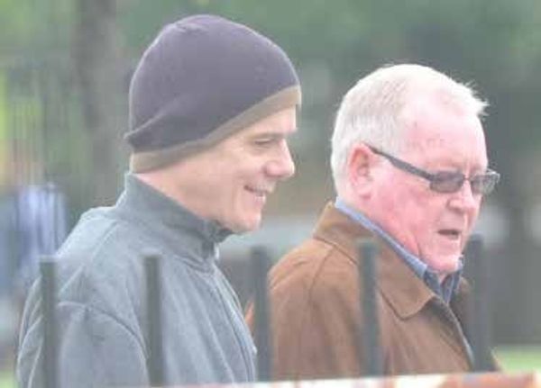 Michael Seed (pictured, left) was caught on police surveillance cameras talking to another member of the Hatton Garden gang in May 2015 Michael Seed (pictured, left) was caught on police surveillance cameras talking to another member of the Hatton Garden gang in May 2015 - Sputnik International