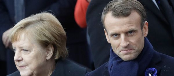 French President Emmanuel Macron and German Chancellor Angela Merkel - Sputnik International