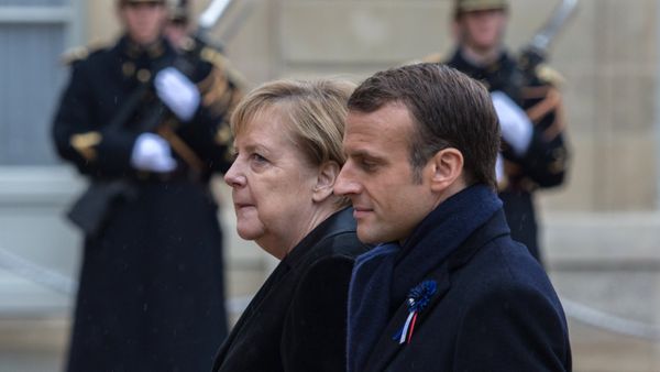 French President Emmanuel Macron and German Chancellor Angela Merkel - Sputnik International