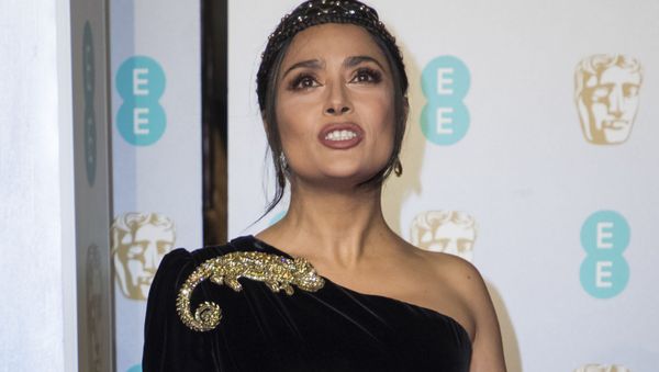 Salma Hayek poses for photographers upon arrival at the BAFTA awards in London, Sunday, Feb. 10, 2019. (Photo by Vianney Le Caer/Invision/AP) Salma Hayek poses for photographers upon arrival at the BAFTA awards in London, Sunday, Feb. 10, 2019. (Photo by Vianney Le Caer/Invision/AP) - Sputnik International