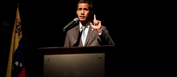 Venezuelan opposition leader Juan Guaido, who many nations have recognized as the country's rightful interim ruler, talks with students in Caracas, Venezuela February 11, 2019 Venezuelan opposition leader Juan Guaido, who many nations have recognized as the country's rightful interim ruler, talks with students in Caracas, Venezuela February 11, 2019 - Sputnik International